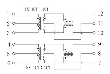 LP41220NL POE+ Transformer 10/100Base-T Power+ , IEEE 802.3at