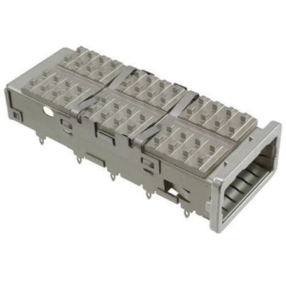 1551892-1 Position ZQSFP+ Cage with Heat Sink Connector Press-Fit Through Hole, R/A