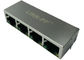 XFATM11P-CAGY4-2S Four Port 10/100Base-T Rj45 Shield With LED