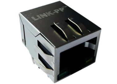 노랗 주황색 LED Rj45 LPJ0011A114NL RJ45는 항구, 이더네트 10/100mbps를 골라냅니다