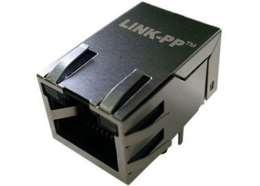 WT-50036 금 도금 연결관 RJ45는 잭 1개 x 1개의 윤곽을 가진 항구를 골라냅니다