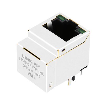 HFJV1-1G06-L11RL 기가비트 RJ45 수직 매그잭 1000 베이스-티 그린 / 녹색 LED LPJD0717BFNL