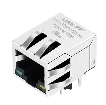 48F-01GYD2NL 1000BASE-T RJ45 자기 잭 단일 포트 스루 홀