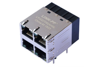 4 LED LPJG27082AHNL를 가진 항구 기가비트 POE RJ45 연결관 Magjack 1000Base-T