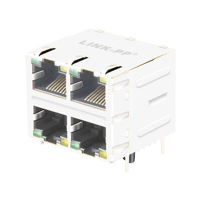 XRJD-S-22-8-8-4 중국 단일 포트 2x2 포트 측면 엔트리 Pcb 잭은 LPJE107-0AHNL을 제조합니다