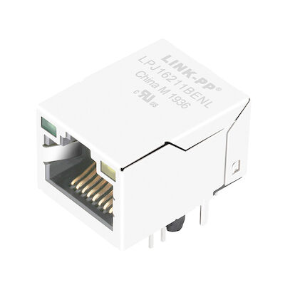 HR915340A 단일 포트 100 베이스-티 RJ45 직각 커넥터 LPJ16211BENL