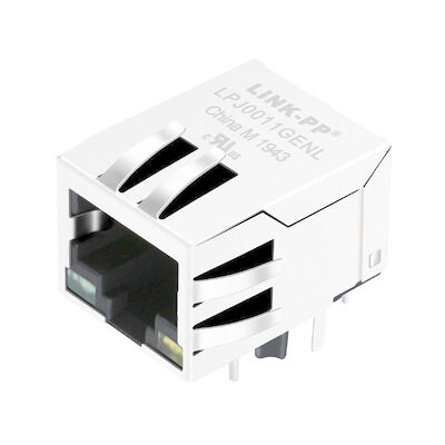 13F-64ERGYDPZ2NL 자석 RJ45 잭 LPJ0011GENL의 1x10/100Base-T 방패 W/LEDs
