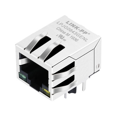 HFJ11-1G41E-L12RL 1x1 탭다운 기가비트 짧은 몸체 RJ45 커넥터