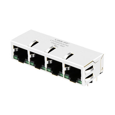 4x10/100Mbps PulseJack JX80-0022NL/LPJ46404AFNL 녹색 LED Rj45 연결관