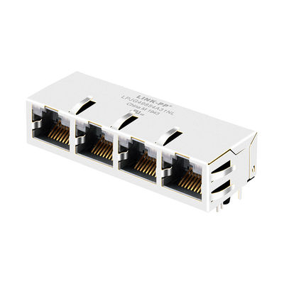 위로 JXG0-0098NL 4 항구 기가비트 Rj-45 래치에 동등물 LEDs에