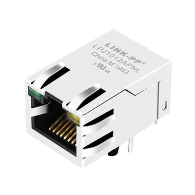 자석 RJ45 잭 여성 w/LEDs J1012F21RNL, LPJ1012APNL를 거치하는 PCB