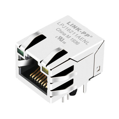 P26-P01-18K7 = RT7-ZZ-0027 Rj45 모듈라 잭 LED LPJ16211AENL를 가진 1개 x 1개의 항구