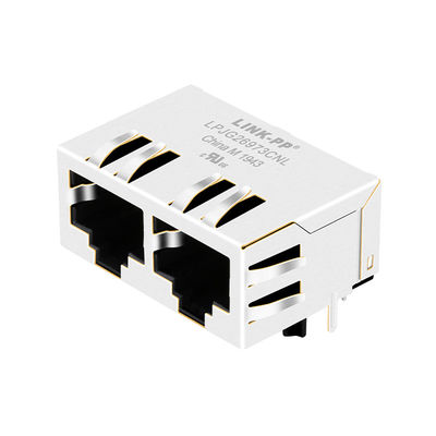 다 항구 RJ45 HFJ12-1G16ERL는 연결관 Wo/LED 탭 아래로 1000Base-T 이중으로 합니다