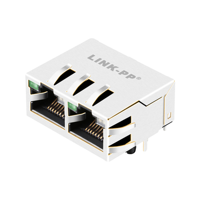 0826-1X2T-HS-F 마그네틱 이더넷 잭 1000 Base-T 탭 업 1X2 포트
