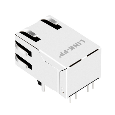 G27-111T-118 90도 자기 RJ45 잭 10G Base-T 탭 최대 1X1 포트, 차폐