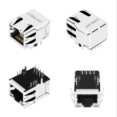 지도된 GY/GY를 가진 1x1 항구 자석 RJ45 잭 G27-122T-066A 위로 10G Base-T 탭