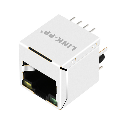 1000 Base-T 1X1 포트 수직 마그네틱 RJ45 잭 커넥터 V8BR-1AX1-GH
