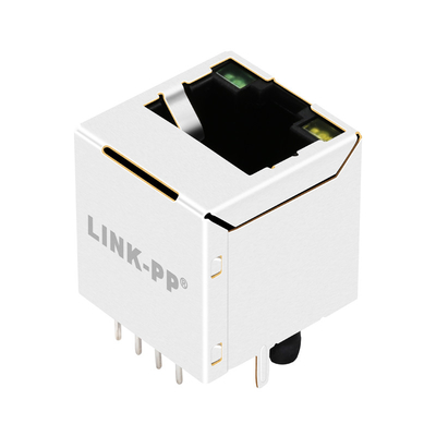 V8BR-1AX1-HT 1X1 포트 수직 Rj45 잭 커넥터 2.5G Base-T(녹색/황색 포함)