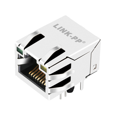 10/100 BASE-T 단일 포트 RJ45 암 커넥터 SI-80055-F 탭 최대 녹색/황색 지도