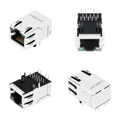 10G Base-T 탭 단일 포트 마그네틱 RJ45 잭 8 코어 JXT7-1131NL