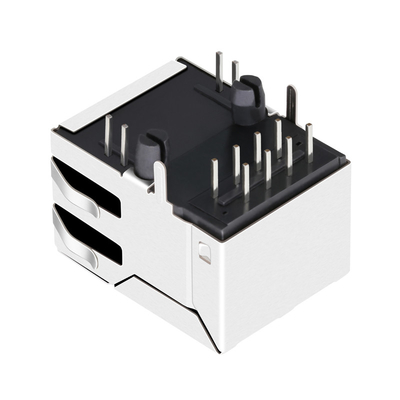 JX30-0005NLT 1x1 포트 탭 최대 10/100 Base-T RJ45 마그네틱 커넥터(녹색/노란색 포함)