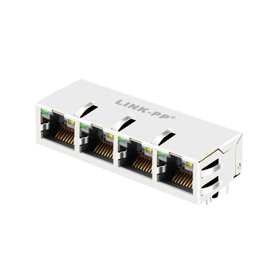 지도되는 녹색/황색을 가진 1x4 항구 이더네트 Rj45 연결관 위로 100/1000 Base-T JX1N-0033NL 탭