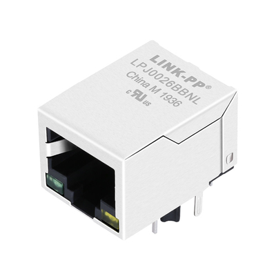 HFJ11-S026E-S1LS12 10/100 베이스-티 녹색 / 노란색 엘이디 1x1 공항 RJ45 이더넷 매그잭