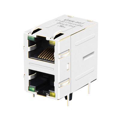 JXD9-1002NL 2x1 공항 Cat6 RJ45 자기잭 100/1000 베이스-티 녹색 / 노랑은 이르렀습니다
