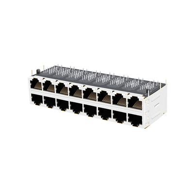 10G 베이스-티 측면 엔트리 아래에 있는 JT5-2870NL 2x8 알제이 사십오 잭 연결기 활동적 탭