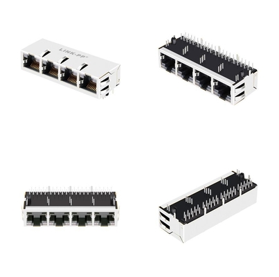 RJ45 자석 커넥터 10G 베이스-티 탭이 휘두른 2250083-1 1x4 공항은 /고 라이트파이프를 가게 합니다