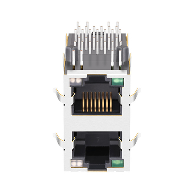 G/YG 레드스와 0845-2R1T-E4 2x1 포트 컨넥터 RJ45 매그잭 13p8c 100/1000 베이스-티