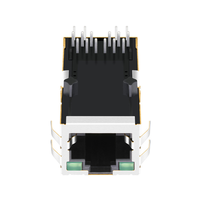 저자세 Rj45 커넥터 모듈 위로 L826-1G1T-32-F 1000 베이스-티 탭은 이끌린 / 그린을 녹색으로 만듭니다