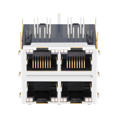 도광관과 JT5-2270NL 1000 베이스-티 2x2 공항 자기를 띤 RJ45 잭스 THT 12p8c