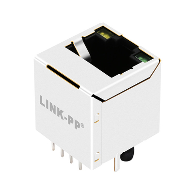 JXD2-0Z15NL 1000BASE-T 단일 포트 수직 RJ45 매그잭 노랑 / 녹색은 이르렀습니다
