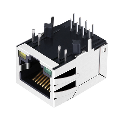 ARJM11A3-009-AB-ER2 100 베이스-티 단일 포트 RJ45 자기학 잭 탭은 G/Y로 아래 이르렀습니다