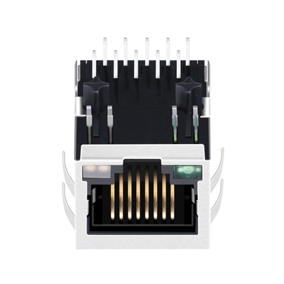 2.5G 베이스-티 RJ45 매그잭 G/O&Y 아래에 있는 ARJM11B1-805-KB-CW2 단일 포트 탭은 이르렀습니다